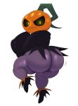  absurd_res backsack balls big_butt butt clothing flora_fauna food food_creature fruit halloween hi_res holidays humanoid jack-o&#039;-lantern living_fruit looking_at_viewer looking_back male not_furry plant pumpkin solo sssonic2 