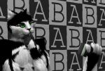 4_toes 5_fingers abstract_background agender_pride_colors anthro athletic athletic_anthro black_body black_ears black_hair black_legs black_mouth black_nose black_whiskers cheek_tuft container cup digital_media_(artwork) digitigrade domestic_cat ear_tuft english_text facial_tuft feet felid feline felis fingers green_eyes grey_hands hair hand_on_chin head_tilt hi_res holding_object_with_feet inner_ear_fluff lgbt_pride long_hair mammal meme mug pride_colors solo text toes tuft varik_valefor vunc_(varik_valefor) whiskers white_body white_face white_feet white_hands