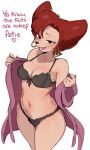 2025 anthro big_breasts black_bra black_clothing black_lingerie black_panties black_underwear bra breasts canid canine canis clothing digital_media_(artwork) disney domestic_dog ear_piercing ear_ring english_text female female_anthro goof_troop hair hi_res holidays hoop_ear_ring lightsource lingerie mammal mature_anthro mature_female mother&#039;s_day navel panties peg_pete piercing portrait red_hair ring_piercing simple_background solo text three-quarter_portrait underwear undressing white_background wide_hips