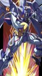  1boy absurdres asymmetrical_dual_wielding colored_skin dual_wielding duel_monster elemental_hero_neos elemental_hero_neos_knight green_eyes grey_skin grey_wings highres holding holding_shield holding_sword holding_weapon pointing pointing_at_viewer shield solo sword weapon wings yu-gi-oh! zealmaker 