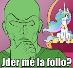 2024 5_fingers anon ather_os black_eyes blue_mane blue_tail blush crown dialogue digital_drawing_(artwork) digital_media_(artwork) duo equid equine ethereal_hair ethereal_mane ethereal_tail eyelashes female feral fingers friendship_is_magic fur green_body green_skin hasbro headgear hi_res hooves horn human impact_(font) male mammal mane mane_over_eye meme multicolored_mane multicolored_tail my_little_pony mythological_creature mythological_equine mythology pink_mane pink_tail princess_celestia_(mlp) pseudo_hair pseudo_mane regalia sitting spanish_text tail teal_mane teal_tail text thinking tiara translation_check translation_request unicorn_horn white_body white_fur winged_unicorn wings
