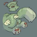 1:1 2025 3_eyes ahegao alien_cat antennae_(anatomy) anthro artist_name bent_over bodily_fluids butt butt_grab cel_shading chemicalcreature digital_drawing_(artwork) digital_media_(artwork) disembodied_hand domestic_cat dripping dripping_pussy dripping_wet drooling eyelashes felid feline felis female fluffy fluffy_tail foreplay front_view fur genital_fluids genitals green_body green_fur hand_on_butt headshot_portrait looking_pleasured mammal multi_eye open_mouth pawpads portrait saliva shaded signature solo stripes tail tail_grab text three-quarter_view vaginal_fluids vulva watermark