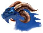  blue_body blue_scales dragon horn pockyrumz scales scalie solo 