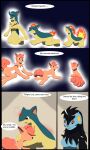 2015 3:5 5_tails absurd_res all_fours ambiguous_gender anthro_to_feral biped black_hair blue_body breasts cindy_(swack16) colored comic countershading dialogue duo_focus elemental_manipulation english_text eyes_closed female feral fire fire_manipulation generation_1_pokemon generation_2_pokemon group hair hi_res hug kirara_(swack16) kneeling lina_(swack16) male motion_lines multi_tail nintendo nude open_mouth orange_hair paws pokemon pokemon_(species) quadruped quilava rear_view red_sclera side_view simple_background sitting sitting_on_ground smile tail text three-quarter_view transformation transformation_sequence trio vulpix white_body white_countershading wolferion