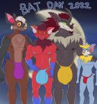 2022 5_fingers abs anthro arm_tuft athletic athletic_anthro bat batty_koda bedroom_eyes biped black_eyebrows black_eyes black_finger_claws black_nipples blonde_hair blue_body blue_clothing blue_fur blue_sclera blue_thong blue_underwear brown_body brown_eyebrows brown_facial_hair brown_fur brown_goatee brown_hair brown_nipples brown_nose bulge calf_tuft chest_tuft clenched_teeth clothed clothing colored crossover dark_clouds darkness detailed digital_drawing_(artwork) digital_media_(artwork) english_text eyebrows facial_hair fangs ferngully fingers flaccid flat_colors fluffy fluffy_chest front_view fur genitals glance gloves_(marking) goatee goth_(character) green_sclera grey_arms grey_body grey_ears grey_fur group hair half-closed_eyes hand_on_shoulder hi_res humanoid_hands inner_ear_fluff leg_tuft looking_at_viewer male mammal markings megabat moon multicolored_body multicolored_fur muscular muscular_anthro muscular_male narrowed_eyes neck_floof neck_tuft nervous night nipples notched_ear open_mouth open_smile outside pecs penetration penis pink_inner_ear_fluff pink_nipples pink_nose pinup pose purple_clothing purple_thong purple_underwear red_body red_clothing red_eyes red_fur red_sclera red_thong red_underwear ribs rouge_(rougetenjoname) rougetenjoname seductive shade_silverwing sharp_teeth short_tail shoulder_tuft silverwing_(series) size_difference smaller_penetrated smile smiling_at_viewer standing tail tan_body tan_fur teeth text thong thong_only topless topless_anthro topless_male tuft two_tone_body two_tone_fur underwear underwear_only wavy_mouth white_hair yellow_clothing yellow_eyes yellow_sclera yellow_thong yellow_underwear