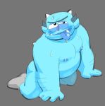  beardo_(ok_k.o.!_lbh) belly big_belly bodily_fluids cartoon_network humanoid male nipples not_furry ok_k.o.!_let&#039;s_be_heroes overweight overweight_male posduroo simple_background solo sweat tongue tongue_out 