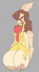 anthro anus arthropod big_breasts blush breast_play breasts canid canine duo eyes_closed eyewear female glasses horn insect jivii_(jizzus) jizzus kissing maby_(uglycoal) male male/female mammal sex size_difference titfuck