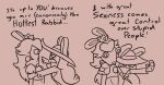 2024 anthro brown_inner_ear brown_pawpads brown_trenchcoat buckteeth bwahline closed_frown clothed clothed_anthro clothed_female clothing crossover crown dialogue digital_drawing_(artwork) digital_media_(artwork) ear_piercing english_description english_text eye_contact fan_character female female_anthro frown frowning_at_another gesture hair hand_gesture hand_pawpads headgear holding_arm insertthenewblhere lagomorph line_art long_ears long_hair looking_at_another mammal mario_bros mario_plus_rabbids_kingdom_battle mitten_hands mouth_closed multiple_scenes narrowed_eyes nintendo no_eyebrows no_pupils noseless open_frown open_mouth pawpads piercing pointing pointing_at_another rabbid rabbid_peach raving_rabbids rayman_(series) shirt simple_background solo squint standing straight_arm talking_to_another teeth text topwear ubisoft wide_brim_hat yelling yelling_at_another
