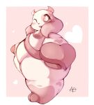 anthro bell bell_collar belly big_belly big_butt blinking bovid bovine butt cattle collar female heart_symbol hi_res holidays horn huge_belly huge_butt huge_thighs ichigo_(lightmizano) lightmizano mammal solo thick_thighs valentine&#039;s_day white_body
