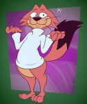 2024 anthro artist_name black_eyes black_tail choo-choo_(top_cat) clothing digital_media_(artwork) domestic_cat exclamation_point felid feline felis fur gavanzude gesture hanna-barbera hi_res looking_at_viewer male mammal multicolored_body multicolored_fur pink_body pink_ears pink_fur pink_tail question_mark shrug smile solo standing sweater tail tan_body tan_fur text three-quarter_view top_cat_(series) topwear two_tone_body two_tone_fur two_tone_tail whiskers white_clothing white_sweater white_topwear