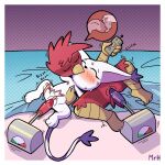1:1 anthro avian bandai_namco beak bianc_(el_senor_erizo) bird blush bodily_fluids breasts digimon digimon_(species) duo feathers felid female female/female french_kissing fucking_machine fur gatomon genitals hi_res kissing machine mammal masturbation mr_harinezumi nipples nude sex_toy spread_legs spreading sweat tail tongue vibrator white_body white_fur