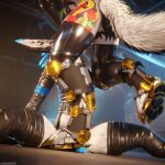 1:1 3d_(artwork) absurd_res animal_genitalia animal_penis anthro anthro_on_anthro anthro_penetrated anthro_penetrating anthro_penetrating_anthro armored_boots armwear balls biped black_body black_boots black_clothing black_footwear black_fur blender_(artwork) blender_cycles blue_body blue_fur blue_penis bodily_fluids boots canid canine canine_genitalia canine_penis canis claws clothed clothing cock_and_ball_torture cum cum_drip cum_dripping_from_penis cum_on_penis depth_of_field digital_media_(artwork) dominant dragonplayer dragonplayer_(character) dripping duo erection feet fellatio foot_fetish foot_on_penis foot_play footwear fox fur garage genital_fluids genital_torture genitals gloves grey_body grey_fur hair handwear hi_res hindpaw inside jex jexouium knot latex latex_armwear latex_clothing latex_legwear latex_stockings latex_thigh_highs leather leather_boots leather_clothing leather_footwear legwear looking_down male male/male male_penetrated male_penetrating male_penetrating_male mammal metal_boots multicolored_body nude nurse_nozzle on_one_leg open_mouth oral oral_penetration orgasm pain paws penetration penile penis penis_in_mouth penis_squeeze reflection rexouium sex shoes slim slim_anthro slim_male slim_sub smile standing standing_on_another standing_on_penis stockings submissive submissive_male tail teasing teasing_with_feet teeth thigh_highs toes trampling white_body white_fur