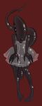alien alien_(franchise) anthro babydoll balls big_balls chaplin_(hhbrother) clothing genitals glistening glistening_body glistening_lips hhbrother hi_res lingerie lips male nightgown penis saggy_balls seductive simple_background sketch small_penis solo translucent translucent_clothing xenomorph