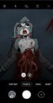 animal_humanoid anthro blood blood_in_mouth blood_on_clothing blood_splatter bodily_fluids breasts clothed clothing colored death digital_media_(artwork) ear_piercing english_text female flat_chested fur furmaestro gore gore_focus guts hair helli_anne hi_res humanoid intestines lagomorph lagomorph_humanoid leporid long_ears mammal mammal_humanoid multicolored_body multicolored_fur nipple_piercing nipples nosebleed nude open_mouth organs phone_screen photo photographer piercing portrait rabbit signature snuff solo tears teeth text tongue tongue_piercing two_tone_body two_tone_fur
