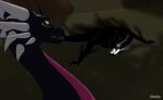 2025 activision claws comic cynder digital_media_(artwork) dragon duo feral glowing grass green_eyes hi_res horn male monster multi_horn mythological_creature mythological_scalie mythology plant scalie scared_face shadow shadow_creature shocked spyro_the_dragon tail zilonking