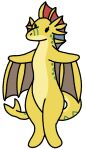 adine_(angels_with_scaly_wings) angels_with_scaly_wings animated anthro dancing dragon european_mythology female markings membrane_(anatomy) membranous_wings mythological_creature mythological_scalie mythology nude scales scalie short_playtime silly solo standing stinkvali tail western_dragon wings wyvern yellow_body yellow_scales