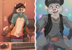 2025 american_opossum anal anal_masturbation anal_penetration anthro anthro_on_anthro balls blush bottomless brown_hair canid canine clothed clothing dildo dildo_in_ass dildo_insertion duo erection foreskin fox fur genitals green_eyes grey_body grey_fur hair keyboard male male/male mammal marsupial masturbation meesh multicolored_body multicolored_fur object_in_ass open_mouth open_smile orange_body orange_fur penetration penis sex_toy sex_toy_in_ass sex_toy_insertion smile tan_body tan_fur two_tone_body two_tone_fur virginia_opossum