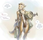 12-tf 2018 anthro biped breasts colored convenient_censorship countershade_fur countershading dialogue english_text eyewear eyewear_on_head female female_anthro front_view fur green_eyes herm_(lore) holding_object long_fur looking_at_another nude nude_anthro nude_female solo speech_bubble standing story story_in_description sunglasses sunglasses_on_head tail tan_body tan_fur text thought_bubble unknown_species white_body white_fur
