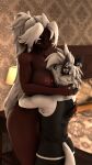 3d_(artwork) 5_fingers 9:16 anthro anthro_on_anthro arm_tattoo atoastedorange barbell_piercing bed bedroom big_breasts black_body black_fur black_nose bottomwear bovid breasts canid canine caprine clothed clothed/nude clothed_anthro clothed_male clothing digital_media_(artwork) duo eyewear female fingers fox freckles frost_(domi3d) fur furniture glasses goat hair hi_res hug humanoid_hands leo_(atoastedorange) male male/female mammal nipple_barbell nipple_piercing nipples nude nude_anthro nude_female piercing shirt shorts source_filmmaker_(artwork) tail tank_top tattoo topwear wearing_glasses white_body white_fur white_hair