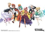  .hack// .hack//g.u. .hack//games .hack//link 3boys 3girls adapted_costume amagi_saika anniversary aqua_hair artist_request atoli_(.hack//) black_rose_(.hack//) blonde_hair breasts cleavage dark-skinned_female dark_skin haseo_(.hack//) in-franchise_crossover kite_(.hack//) kuryuu_tokio multiple_boys multiple_girls necktie official_alternate_costume official_art pink_hair second-party_source smile suit 