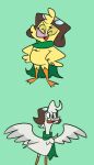 aged_up anatid anseriform askwonderpets avian beak bird cape clothing duck feathers female feral green_cape green_clothing green_scarf hi_res ming-ming_duckling orange_legs pilot_hat pink_beak scarf solo white_body white_feathers wonder_pets yellow_body yellow_feathers