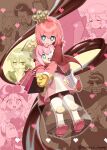  4boys 5girls absurdres amitie_(puyopuyo) artist_name bag black_pantyhose blue_eyes boots candy cape character-themed_food chocolate closed_eyes closed_mouth commentary crown faceless faceless_female feli_(puyopuyo) food food_in_mouth hair_over_one_eye hairband hat heart heart-shaped_chocolate heart-shaped_food highres holding holding_bag holding_chocolate holding_food hug lemres_(puyopuyo) long_hair looking_at_viewer maid maid_headdress male_focus mini_crown mittens motimoti_mgmg mouth_hold multiple_boys multiple_girls ocean_prince one_eye_covered open_mouth otomo_(puyopuyo) own_hands_together pantyhose pink_boots pink_hair pink_tunic plastic_bag puyopuyo puyopuyo_fever_2 red_cape salde_canarl_shellbrick_iii short_hair sig_(puyopuyo) smile sparkling_eyes thigh_boots tunic twitter_username valentine witch_hat yellow_mittens 