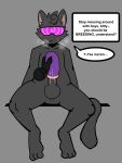  2024 3:4 ambiguous_gender animated anothermeekone anthro balls blush bodily_fluids brainwashing breath citrine_(hypnocatto) conversion_therapy dialogue disembodied_hand domestic_cat duo english_text erection felid feline felis front_view gay_to_straight genitals grey_background handjob hi_res hypnosis hypnotic_visor male male/ambiguous male_focus mammal mind_control orientation_play penetrable_sex_toy penile penis perineum sex sex_toy sexuality_change short_playtime simple_background sitting solo_focus speech_bubble spiral sweat tech_control text visor whiskers 