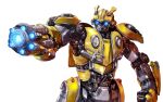  antennae arm_cannon autobot blue_eyes bumblebee_(movie) bumblebee_(transformers) glowing glowing_eyes humanoid_robot insignia machine mecha robot science_fiction simple_background taedu transformers transformers_(live_action) volkswagen volkswagen_beetle weapon white_background 