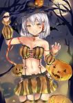  bra cleavage halloween kasoke_no_tsubasa stockings thighhighs witch 