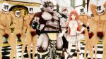  2019 3d_(artwork) accessory anthro canid canine canis clothing digital_media_(artwork) fate_(series) female flower fur hair headband horkeukamui human male malicekira mammal multicolored_body multicolored_fur muscular muscular_male nipples pecs pink_hair plant ridding_crop rider_medb rose_(flower) smile tokyo_afterschool_summoners video_games white_body white_fur wolf 