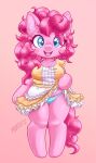 absurd_res anthro belly big_breasts blasticussaturn blue_eyes bottomwear breasts clothed clothing clothing_lift cutie_mark dress dress_lift earth_pony equid equine erect_nipples female friendship_is_magic frilly frilly_clothing frilly_dress front_view fur gusset hair hasbro hi_res hooves horse mammal my_little_pony nipple_outline nipples overweight panties pattern_bottomwear pattern_clothing pattern_panties pattern_underwear pink_body pink_fur pink_hair pinkie_pie_(mlp) pony raised_bottomwear raised_clothing raised_skirt skirt skirt_lift slightly_chubby smile solo tail underwear