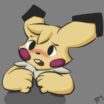  2009 blush clothed clothing nintendo open_mouth pikachu pok&eacute;mon pok&eacute;mon_(species) rousefox simple_background solo video_games 