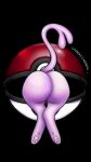 ambiguous_gender big_butt black_background butt digitigrade eeveelution espeon featureless_crotch feral forked_tail fur generation_2_pokemon hi_res nintendo pawpads pink_pawpads pokeball pokemon pokemon_(species) purple_body purple_fur rear_view simple_background solo stuck tail undead_cashew unusual_anatomy unusual_tail