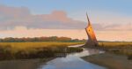  architecture cambocreation cloud dawn grass landscape original painterly river scenery sky tower watermark wetland 