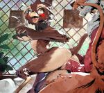  anthro anus areola artist_name avian barbel_(anatomy) beak biped bodily_fluids breasts brown_body butterchalk chain-link_fence contour_smear dragon draixen_(scaledfox) duo eyebrows female fence fist from_front_position genital_fluids genitals happy happy_sex heart_symbol hi_res knot knotted_penis long_eyebrows looking_back male male/female markings mastery_position motion_lines motion_outline multicolored_body muscular muscular_male mythological_creature mythological_scalie mythology nipples penis phoebe_(narley) pink_areola plant plant_pot potted_plant scalie sex sharp_teeth size_difference small_breasts smile tail teeth text vaginal vaginal_fluids vein veiny_penis white_body 