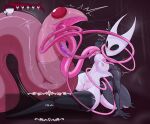  anthro breasts dialogue duo exoskeleton female gameplay_mechanics gui health_bar hi_res hollow_knight hornet_(hollow_knight) imminent_sex imminent_tentacle_sex imminent_vore scaliepunk team_cherry tentacles 
