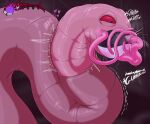 abdominal_bulge anthro arthropod_abdomen arthropod_abdomen_genitalia bdsm bodily_fluids bodily_noises body_in_mouth breasts dialogue digestion_noises dripping_heart duo female feral gameplay_mechanics genitals gui health_bar hi_res hollow_knight hornet_(hollow_knight) moan oral_vore penetration scaliepunk team_cherry tentacle_penetration tentacles vore willing_prey worm