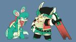 2024 anthro belt black_belt black_boots black_clothing black_footwear black_hair blue_background bodily_fluids boots bottomwear bracelet claws closed_smile clothed clothed_anthro clothed_female clothed_male clothing critterzone13 crossover digital_drawing_(artwork) digital_media_(artwork) dipstick_ears duo ear_markings edge_(mario_plus_rabbids) english_description eyebrows fangs featureless_legs female female_anthro finger_claws flat_colors footwear fully_clothed fully_clothed_anthro fully_clothed_female fully_clothed_male fur green_bottomwear green_bracelet green_clothing green_costume green_ear_tips green_eyebrows green_hair green_markings green_shorts hair hand_on_hip hand_on_own_hip holding_melee_weapon holding_object holding_sword holding_weapon hybrid jacket jewelry koopa lagomorph larger_anthro larger_female long_ears long_tail male male_anthro mammal mario_bros mario_plus_rabbids_kingdom_battle mario_plus_rabbids_sparks_of_hope markings melee_weapon mitten_hands mouth_closed multicolored_ears multicolored_hair muscular muscular_anthro muscular_female nintendo noseless open_clothing open_jacket open_mouth open_smile open_topwear pink_eyelids pink_inner_ear pupils rabbid rabbid_yoshi raving_rabbids rayman_(series) red_clothing red_eyes red_jacket red_spines red_tongue red_topwear redesign saliva saliva_on_tongue scales scalie shoes short_hair shorts signature simple_background size_difference slit_pupils smaller_anthro smaller_male smile spiked_belt spiked_bracelet spikes standing sword tail tail_markings tan_body tan_goatee tan_inner_ear tan_skin teeth tongue tongue_out topwear two_tone_hair two_tone_tail ubisoft weapon white_body white_claws white_fur white_tail yellow_body yellow_scales yellow_sclera yellow_teeth
