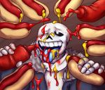  animated_skeleton bone food hot_dog humanoid ketchup mustard not_furry nubs sans_(undertale) skeleton suggestive suggestive_food tongue undead undertale video_games 
