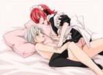  alfa_system bed clothed_female_nude_male green_eyes iria_animi maid no_bra panties red_eyes red_hair ruca_milda sex short_hair tales_of_(series) tales_of_innocence uncensored underwear 