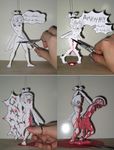  4koma blood brain castration doll fairy guro male nude on_(papercraft_artist) paper papercraft paperwork penis photo scissors spine tears uncensored wings 