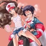  1girl cheren_(pokemon) otsukare pokemon pokemon_(game) pokemon_bw touko_(pokemon) 