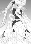  ass ass_grab black_legwear black_thighhighs blush breast_press breast_squeeze breasts crotch_rub fate_testarossa helpless highres imminent_rape large_breasts leotard long_hair looking_back lyrical_nanoha mahou_shoujo_lyrical_nanoha miniskirt monochrome monster restrained rindou_(radical_dream) rindou_aya short_skirt skirt slime tears tentacle tentacles_under_clothes thong_leotard twintails very_long_hair 