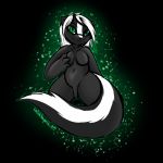  2019 anthro breasts culixcupric digital_drawing_(artwork) digital_media_(artwork) flaccid green_eyes gynomorph humanoid_penis intersex mammal mephitid nude penis simple_background skunk smile solo uncut 