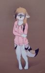  2019 absurd_res anthro big_breasts blue_eyes breasts canid canine canis clothed clothing female foxyghost fur hair hi_res looking_at_viewer mammal shy simple_background wolf 