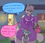  2019 age_difference asriel_dreemurr bedroom_eyes big_breasts blood blue_body blue_fur blush blush_stickers bodily_fluids bone breasts candy canid canine canis digital_media_(artwork) eyelashes female food fur grey_body grey_fur half-closed_eyes halloween hi_res holidays huge_breasts mammal maria_(slickerwolf) mature_female mother nosebleed parent piercing red_eyes seductive size_difference skeleton slickerwolf son toriel undertale video_games wide_hips wolf wolfgang_(slickerwolf) yellow_eyes 