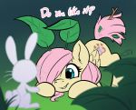  2019 angel_(mlp) clothing costume duo english_text equid equine female feral fluttershy_(mlp) friendship_is_magic hair horse lagomorph leporid mammal my_little_pony pink_hair pony rabbit size_difference smile soulcentinel text 