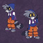  beanie clothing fur grey_body grey_fur hat headgear headwear mammal procyonid raccoon trevor-fox 