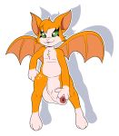  2019 absurd_res anthro balls chiropteran crossgender dust:_an_elysian_tail fidget foreskin fur gaping gaping_urethra glans green_eyes half-erect hi_res humanoid_penis jerseydevil male mammal membrane_(anatomy) membranous_wings nimbat partially_retracted_foreskin penis spread_urethra uncut video_games wings 