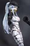  1boy 1girl a_tea absurdres aqua_hair arms_behind_back bdsm bondage bound bound_arms bound_legs breast_bondage breasts cape chinese_commentary cleavage commentary_request crotch_rope frilled_thighhighs frills gag gagged girls&#039;_frontline girls&#039;_frontline_2:_exilium gloves green_eyes highres hk416_(girls&#039;_frontline) improvised_gag klukai_(girls&#039;_frontline_2) klukai_(speed_star)_(girls&#039;_frontline_2) large_breasts long_hair looking_at_another ponytail robot_girl shibari shibari_over_clothes sidelocks skindentation tape tape_gag thighhighs very_long_hair white_gloves white_thighhighs 